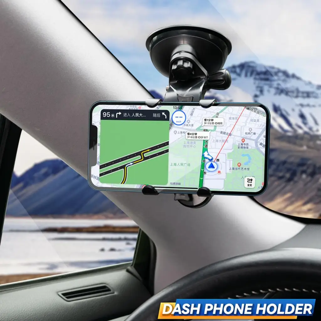 

Новый Автомобильный держатель для телефона с поворотом на 360 °, универсальный держатель для приборной панели, подставка с присоской, поддер...