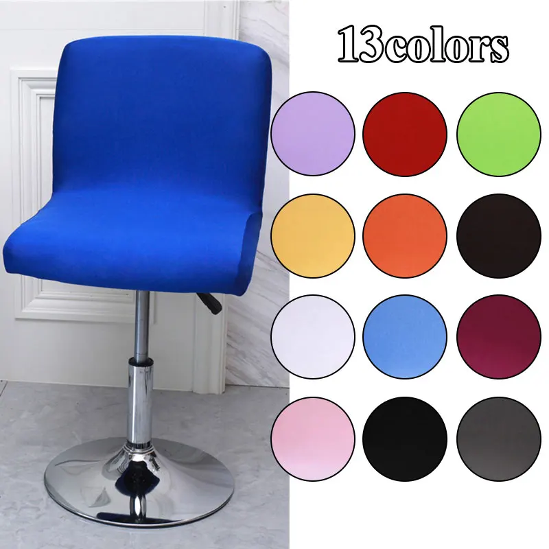 

Elastic Fabric Bar Chair Cover Stretch Short Back Chair Covers Washable Cheap Spandex Covers Chair For Home Hotel Banquet