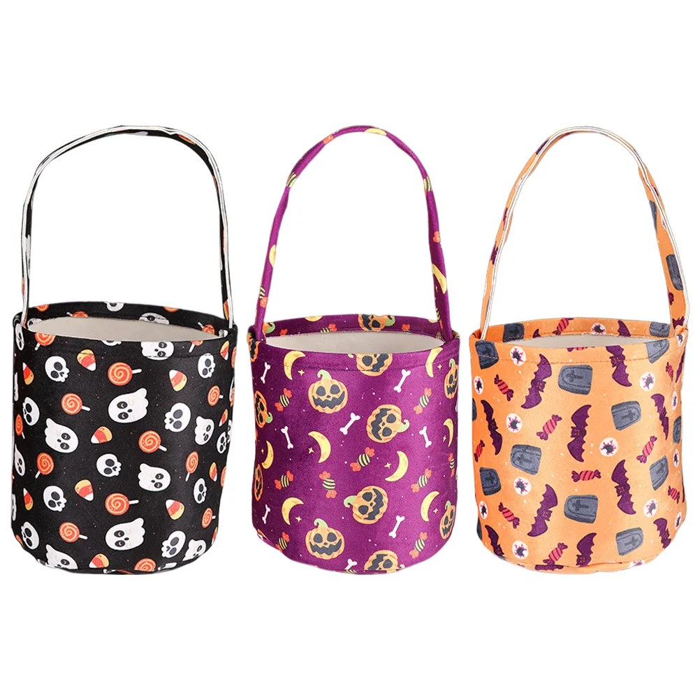 

3 Pcs Decor Halloween Candy Bag Bags Goodie Party Treat Decorate Gift Pouch For Child