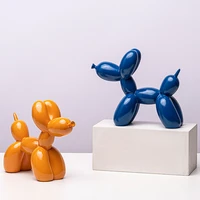 nordic balloon dog sculpture miniatures home living room decor resin kawaii room decor desk accessories figurines for interior