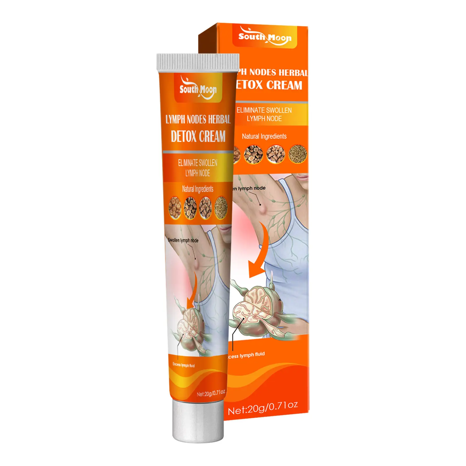 

Lymph Node Cream 1 PCS Gentle Lymphatic Drainage Ointment Armpit Neck Legs Anti-Swelling Gentle Anti-Swelling Ointment For