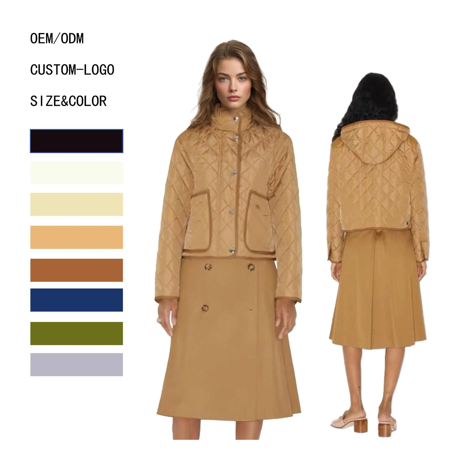 Женский демисезонный пуховик на утином пуху