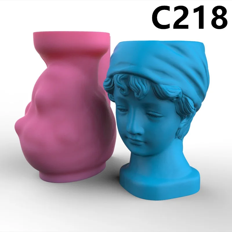 

Silicone Mold European Girl Flower Pot Succulent Pen Holder DIY Making Resin Concrete Vase Cactus Silicone Mold Home Decor Tool