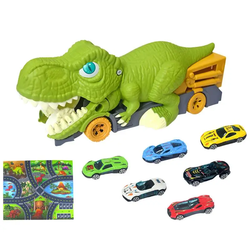 

Игрушечный Грузовик, игрушечный динозавр, Инженерная модель автомобиля, игрушка, привлекайте внимание вашего ребенка с автомобилем, ловушка, веселая и развивающая игрушка