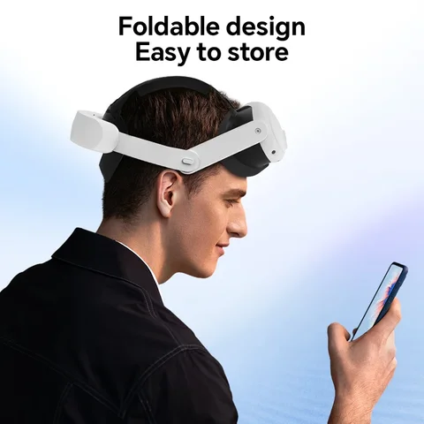 Головной ремень Hibloks 6000 мАч для аккумулятора Meta Quest 3, Регулируемый головной ремень со встроенной зарядкой для наушников Qculus Quest 3, аксессуары