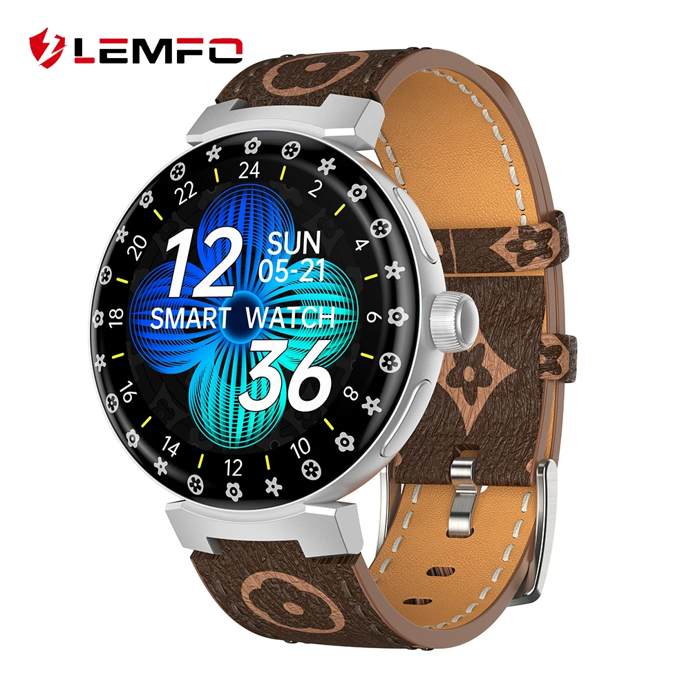 

LEMFO LV02 NFC Smart Watch Women Bluetooth Call Realtek 8763E Chip Wireless Charging Smartwatch Men 1.32 Inch 360*360 HD Screen