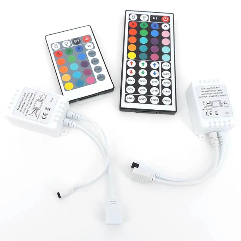 

Светодиодная лента RGB с 24/44 клавишами, 12 В постоянного тока, Регулируемый переключатель с дистанционным управлением для освещения полос SMD ...