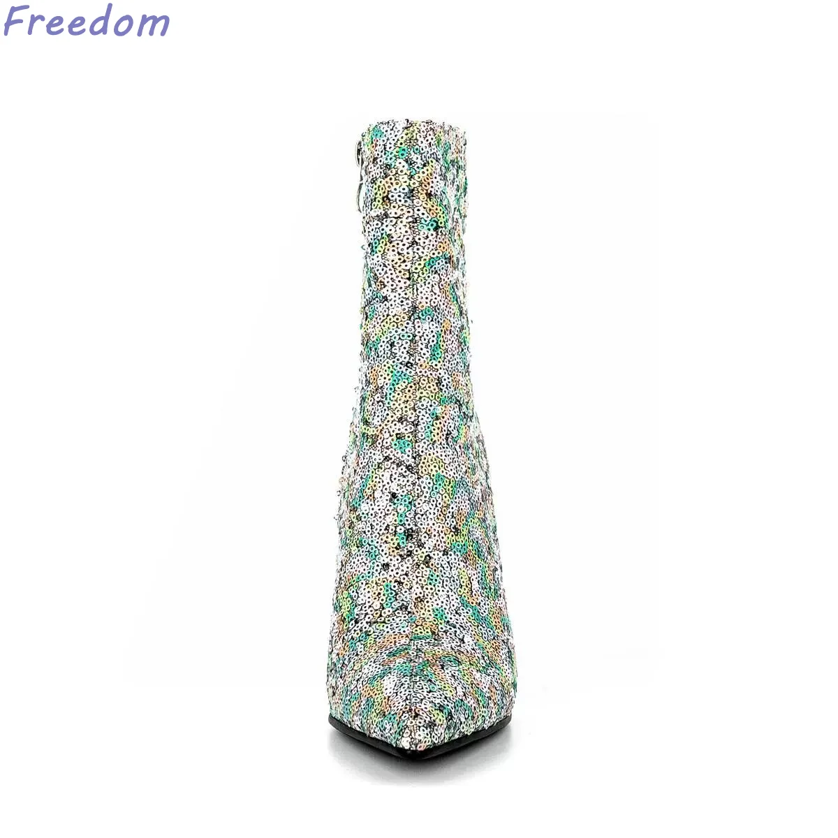 Осень и зима новый стиль пикантные короткие ботинки на шпильке с острым носком