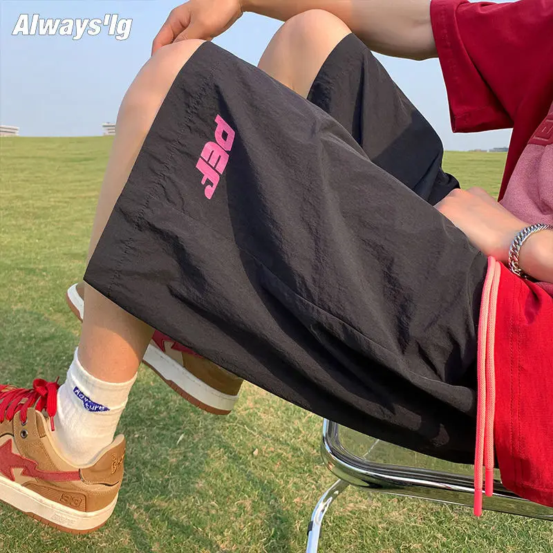 Summer new exterior  dopamine color matching quick-drying shorts refreshing and breathable youth casual men's and women's models