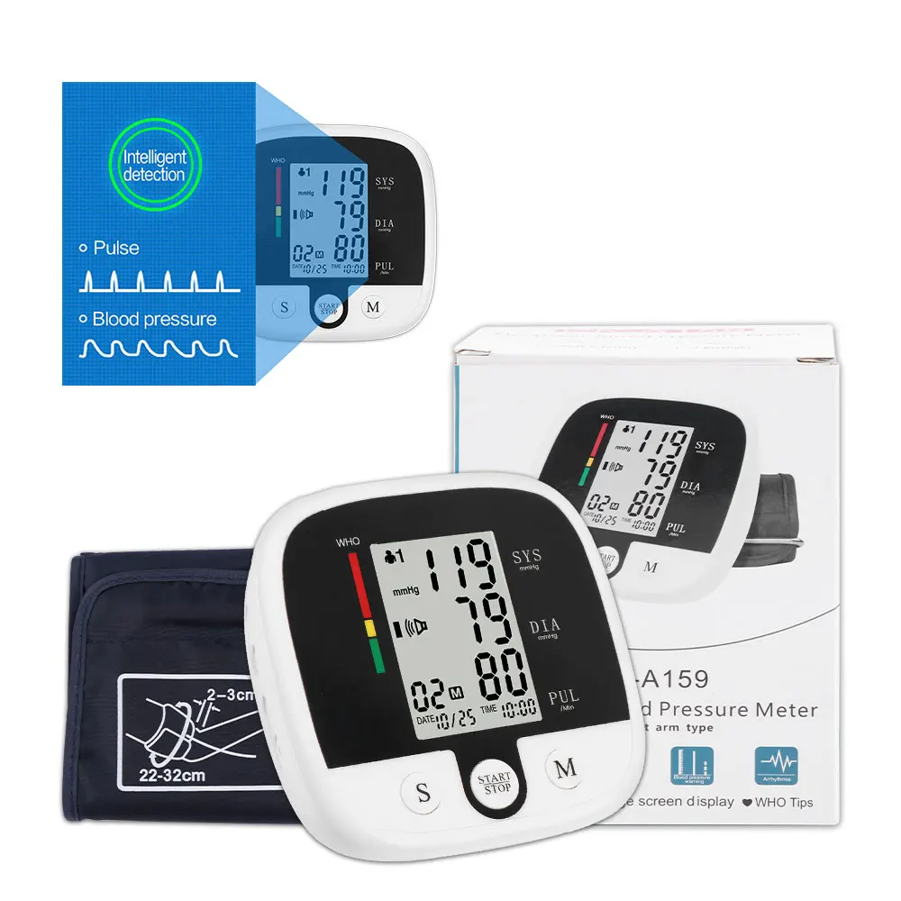 

Blood Pressure Monitor Hematomanometer Digital Wrist Monitors Pulse Heart Beat Rate Meter Device Medical Sphygmomanometer