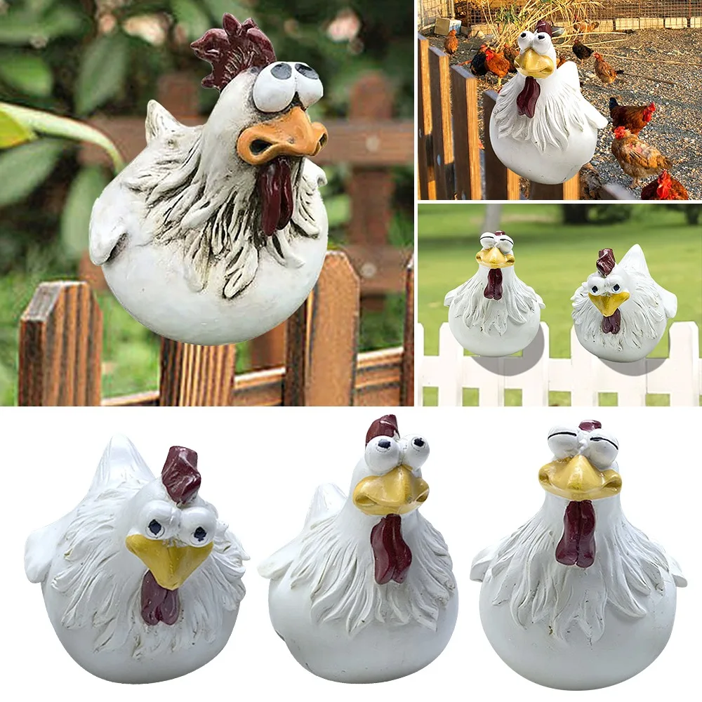 

Двор Забор настенное искусство петух планшетофон садовая ферма статуи сидя на лужайке скульптуры заборы статуи искусство Декор патио