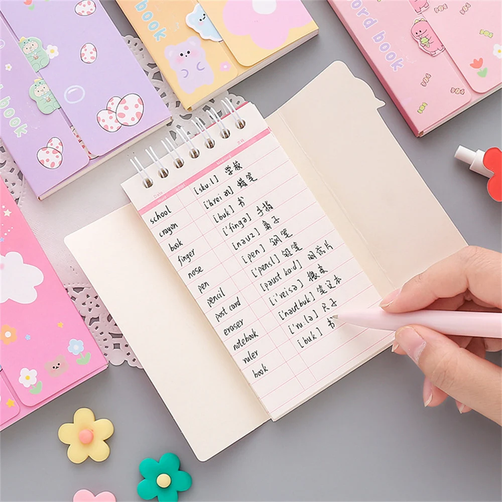 

80 Sheets Portable Foreign Languages Word Book Vocabulary Memory Notebook Kawaii Stationery School Office Supplies