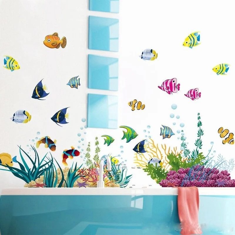 

Ocean Sea Fish Wall Stickers Vinyl Art Home Kids Room Mural Decals Decor Home
