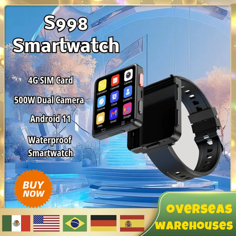 Смарт-часы Android11 4g Simcard 500 Вт 2 64 дюйма