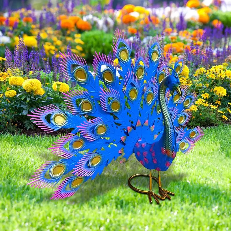 Металлическая Павлин Декор павлин статуя скульптура ручной работы Поделки