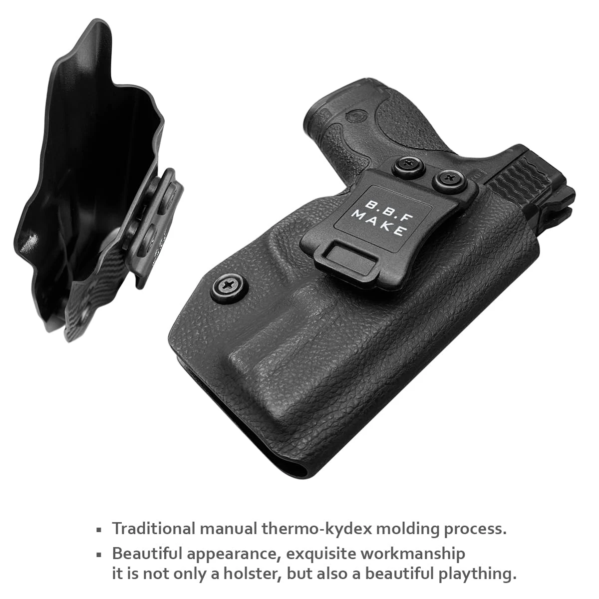 M & P щит 9 мм кобура IWB Dermatoglyph Kydex для Smith Wesson мм. 40 3 1 "ствол S W чехол справа