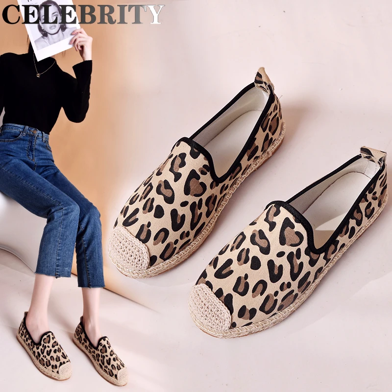 

2022 summer canvas women's shoes women's casual skateboard leopard print luxury fisherman flat tennis women's canvas