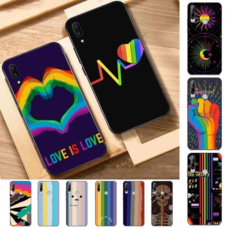 

Abstract rainbow Phone Case for Huawei Y 6 9 7 5 8s prime 2019 2018 enjoy 7 plus