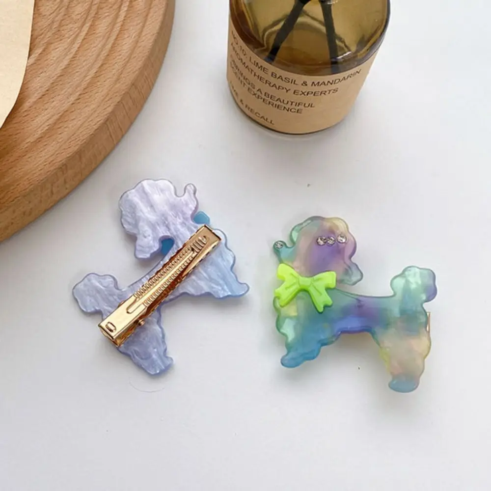 

Acetic Acid Dog Acetate Duckbill Clips Diamond Elegant for Female Girls Children Party Gifts