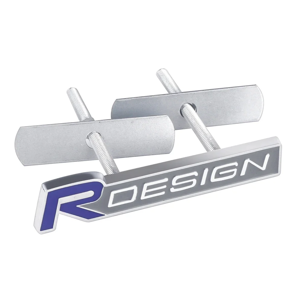 

Автомобильный 3D металлический значок с логотипом RDESIGN, наклейка с эмблемой на переднюю решетку багажника, аксессуары для Volvo V40 V50 S40 S80 XC60 S90
