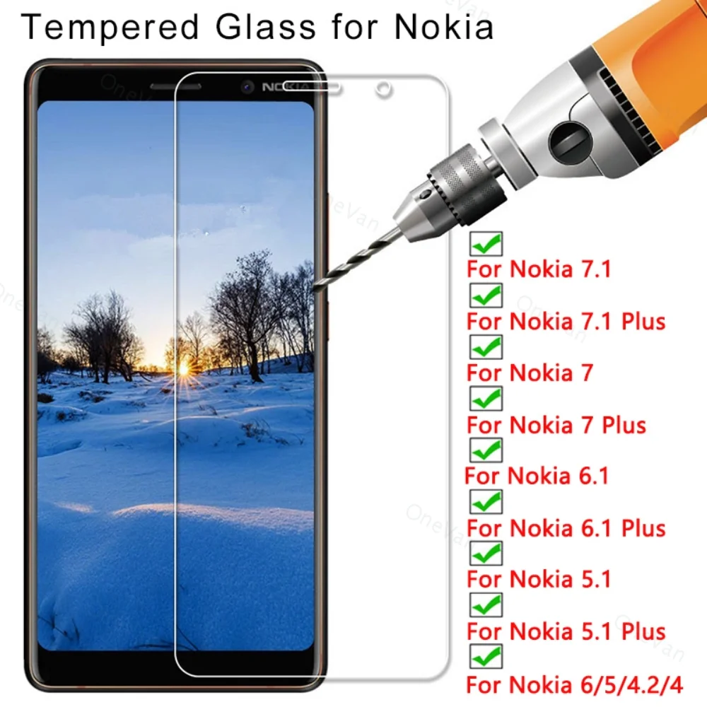 

2 шт. Переднее стекло для Nokia 6 5 4,2 Защитное стекло для телефона Nokia 7,1 Plus 7 Plus 6,1 Plus 5,1 Plus закаленное твердое стекло 9H