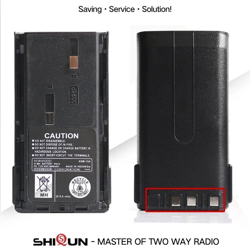 KNB-15 Walkie Talkie 1800mAh Ni-MH Battery for KNB-14 KNB-20 TK-260 TK-260G TK-270G TK-272G TK-360 TK-370G TK-372G TK-3107 Radio
