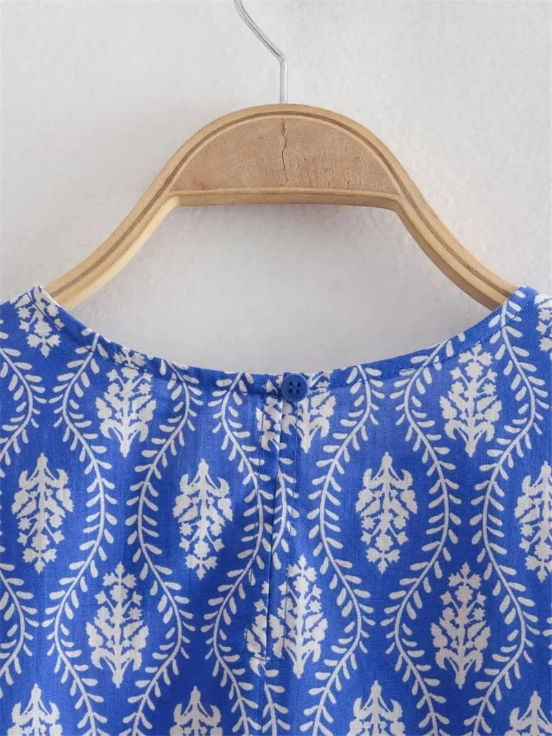 Summer Set Fashion Women's Print Pajama 2 Pieces with Pants Ladies Sleepwear Pijama Casual Long Sleeve Vintage O-neck Outwear