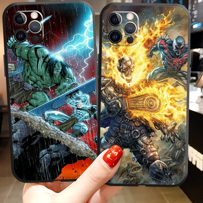 

Marvel Spiderman Iron Man Phone Cases For iPhone 11 12 Pro MAX 6S 7 8 Plus XS MAX 12 13 Mini X XR SE 2020 Coque Back Cover