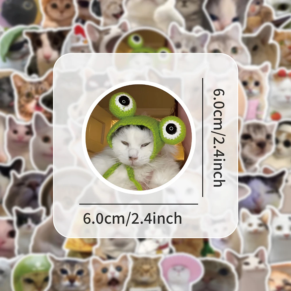 10/30/50/100 шт. Забавный Кот МЕМ Наклейки Мультфильм Граффити Блокнот для вырезок