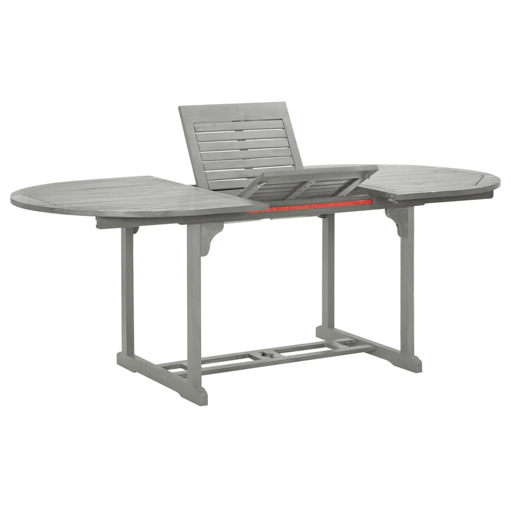 

Garden Table, Solid Acacia Wood Outdoor Table , Patio Furniture Grey 200x100x75 cm