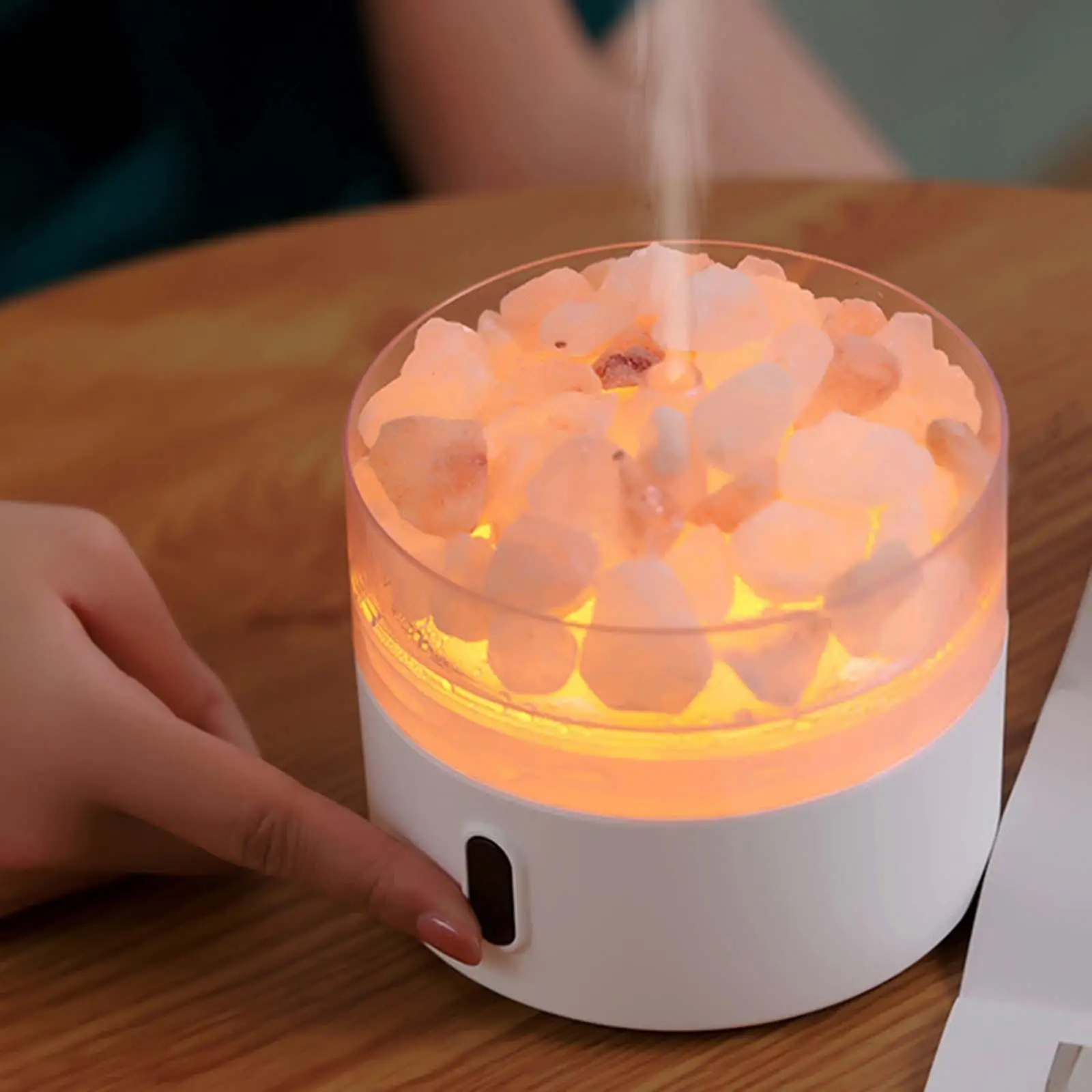 Essential Oil Diffuser Quiet Himalayan Salt Light For Home Decor Baby Room Car Travel Dorm
