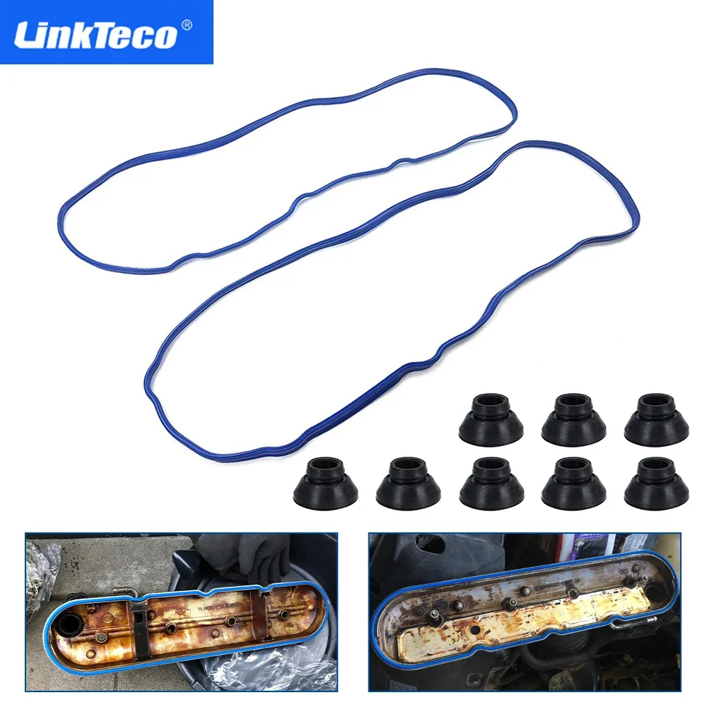 

Комплект прокладок крышки клапана двигателя для Chevrolet Chevy GMC Cadillac Hummer Pontiac 4,8 5,3 5,7 6,0 12637683 л VS50504R 12612045