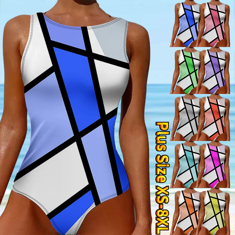 

Спортивный Цельный Монокини с завышенной талией, купальные костюмы, женский купальник, купальник на бретельках, новые купальные костюмы с в...