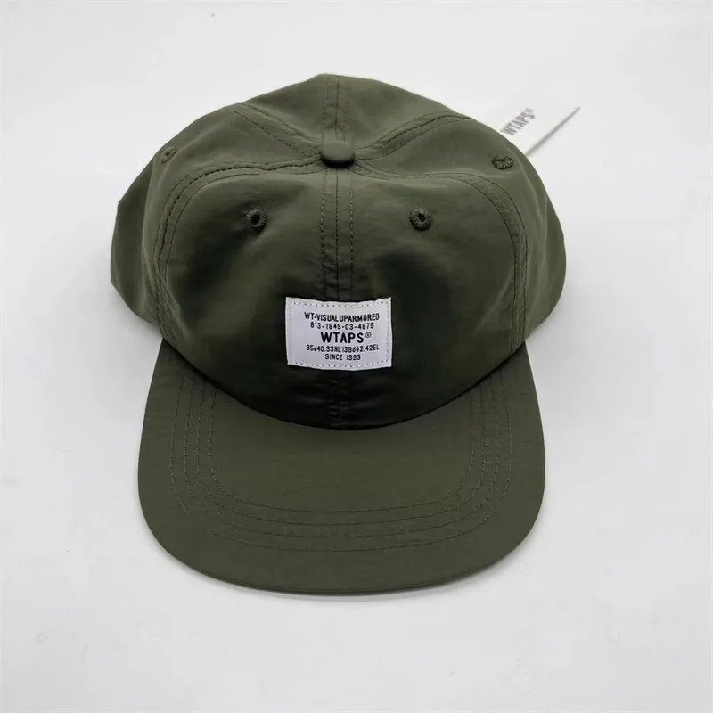 WTAPS City Boy Hat Retro Workwear Cap with Round Brim and Fabric Patch Summer Japanese Streetwear Fashion Sunbonnet