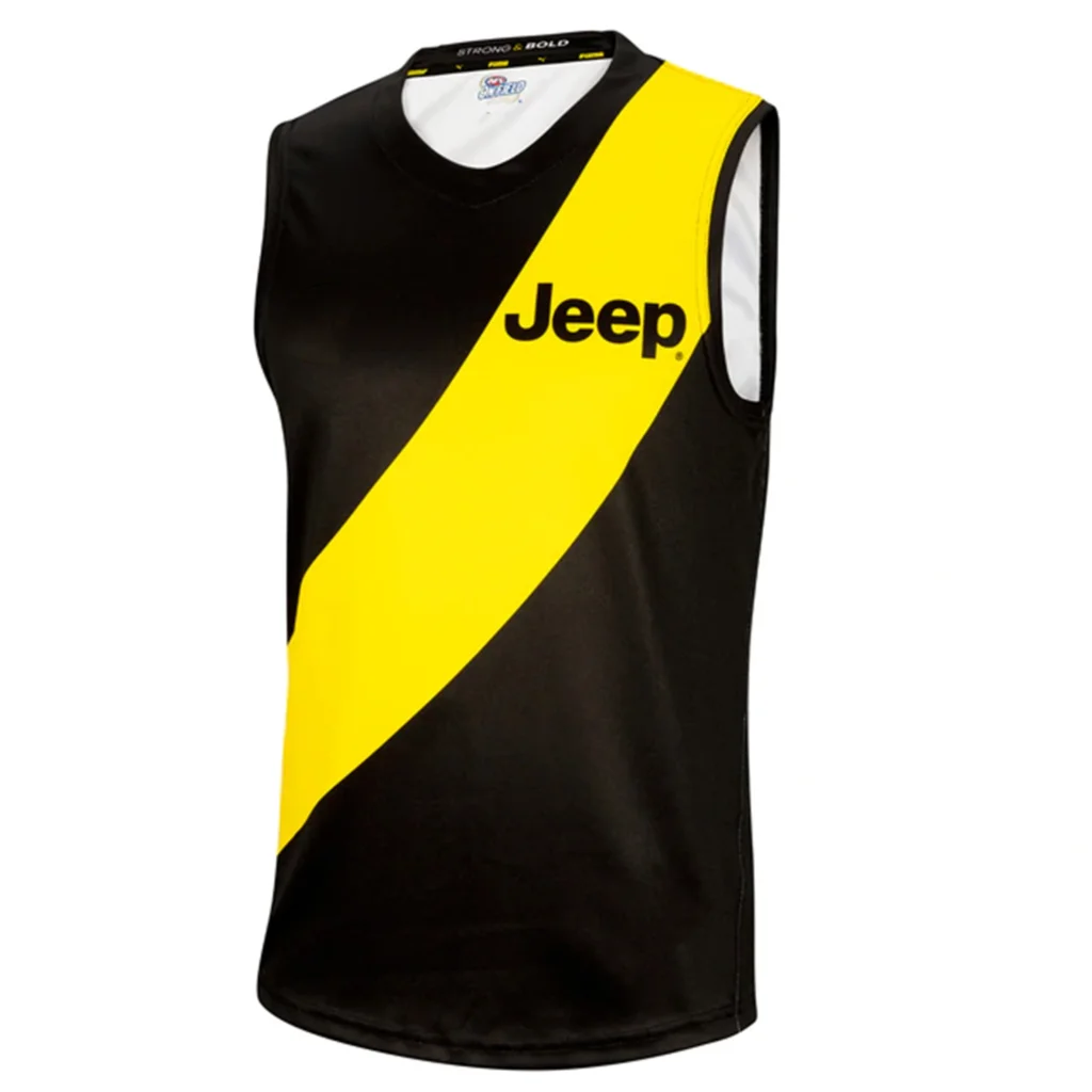 

2021 Richmond Tigers Men's Home Guernsey Rugby Jersey Sport Shirt S-3XL