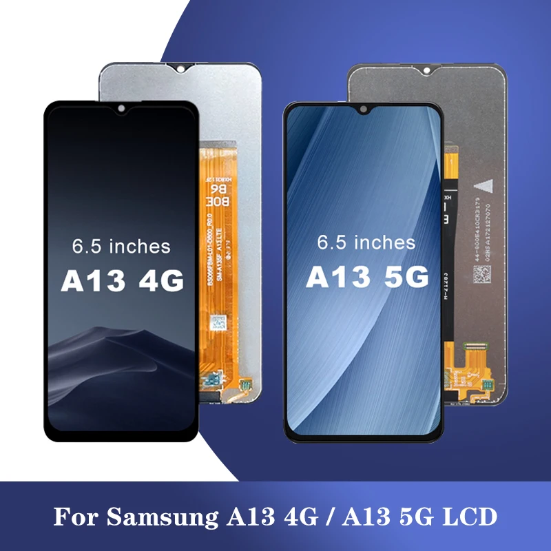 

4G A135 Display For Samsung Galaxy A13 Lcd Screen Touch Digitizer A13 5G Display A136 A136U A136B Assembly With Frame Wholesale