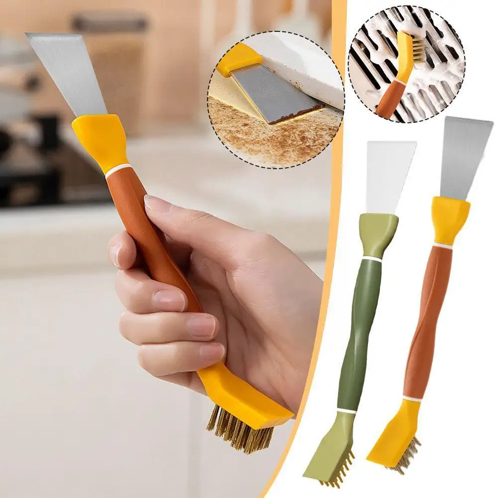 

Multifunctional 2-in-1 Gas Stove Cleaning Wire Brush Cleaner In-Depth Brush Refrigerator Tools defrosting Cleaning Kitchen C7Y7
