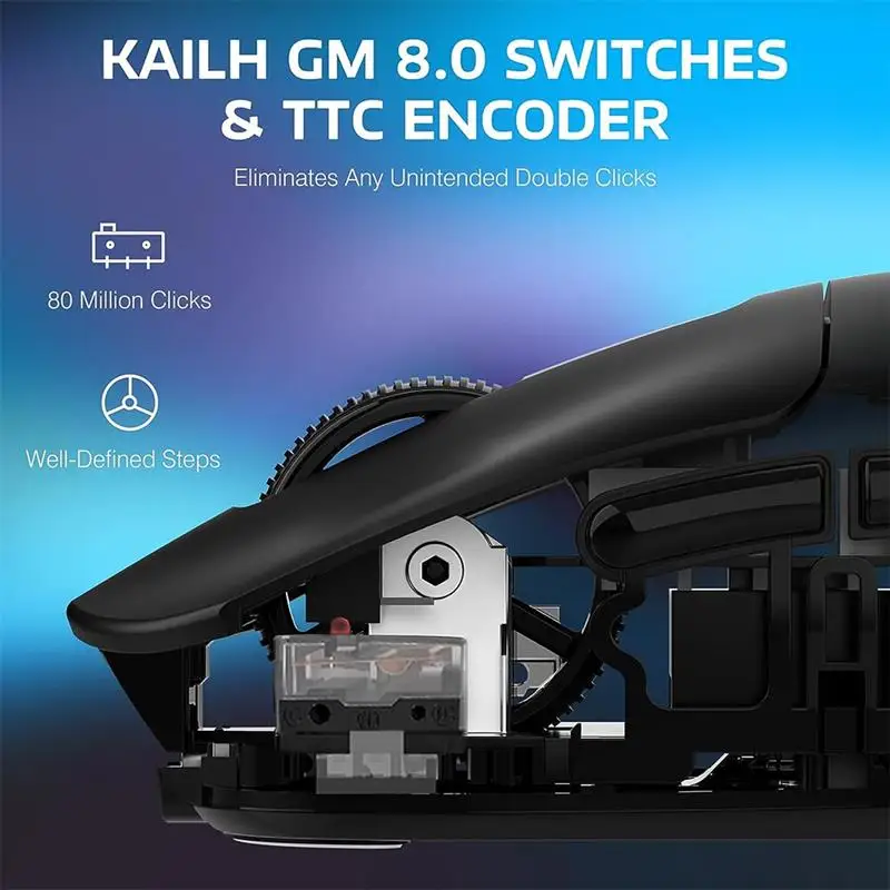 Беспроводная игровая мышь PAW3395 X3 легкая с 3 режимами 2 4G проводная Bluetooth 26K DPI