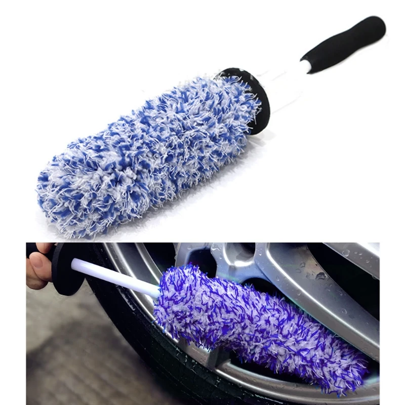 

2022 New Wheel Tire Brush Car Detailing kit Rim Detailing Brushes Cleaning Microfiber Cleaning Cloth Great to Clean Dirty Tires