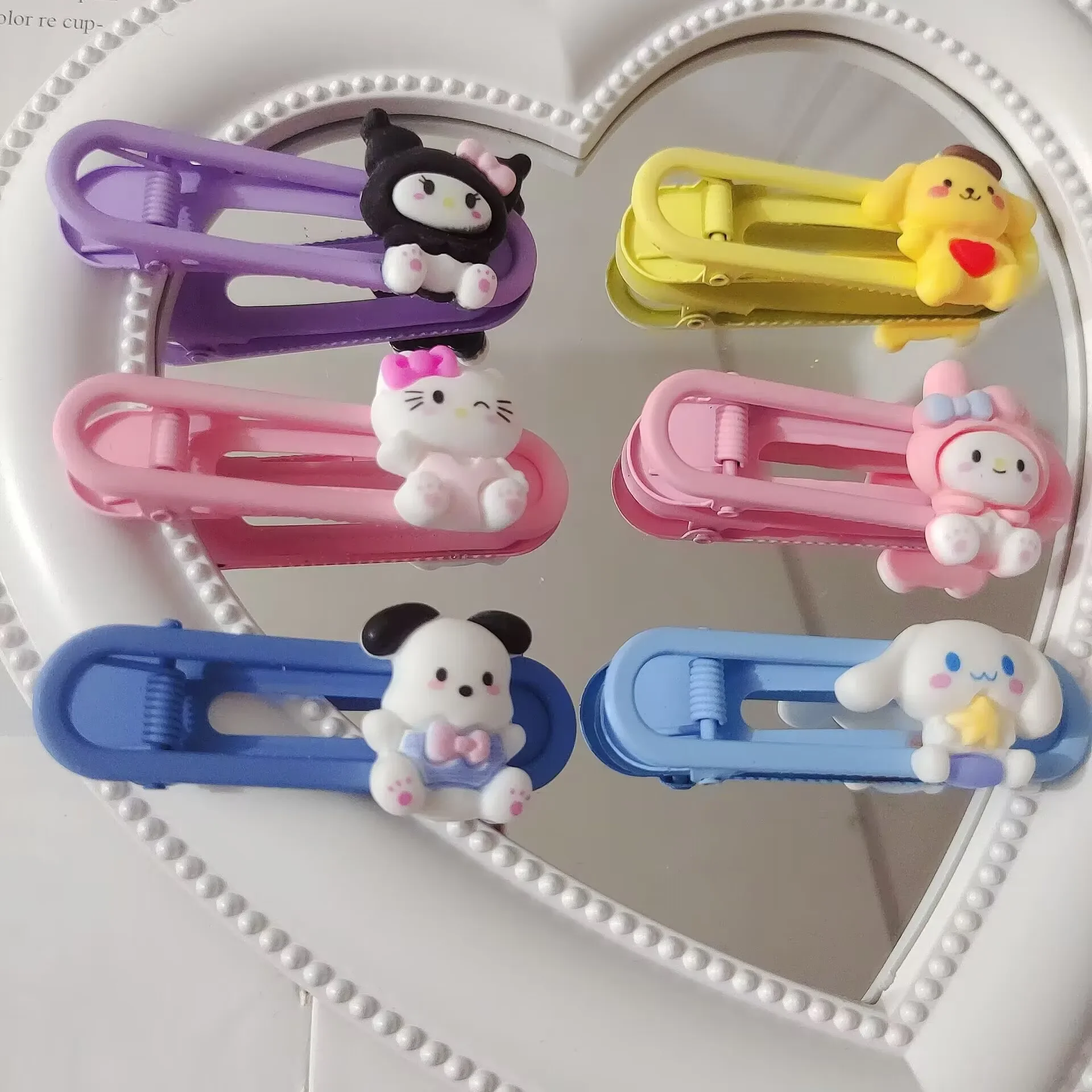 

Sanrio Melody Kuromi Cartoon Laser Hairpin Hello Kitty Cinnamoroll Pochacco Bangs Clip Birthday Holiday Gifts Hair Decoration