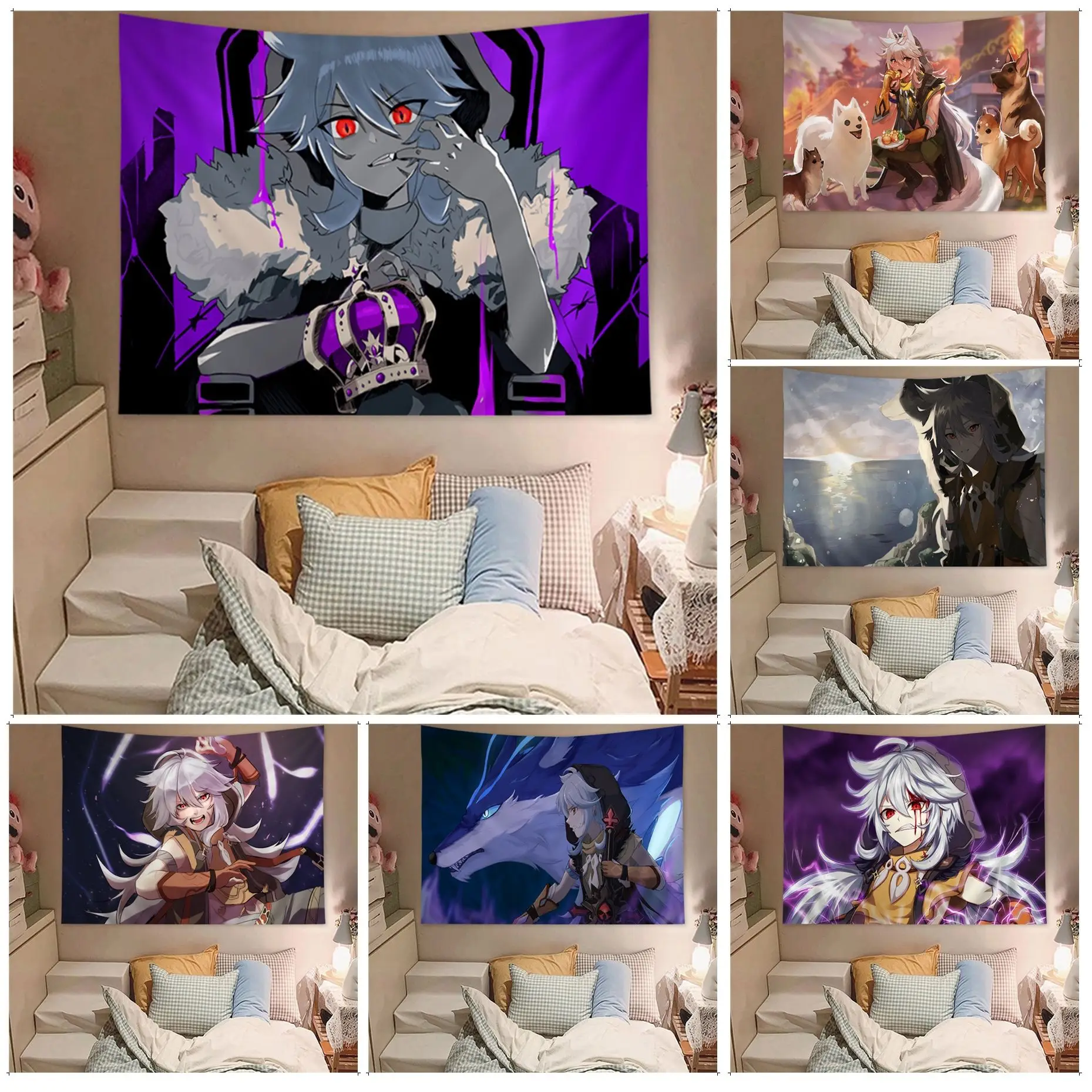 

Genshin Impact Razor Wall Tapestry Japanese Wall Tapestry Anime Japanese Tapestry