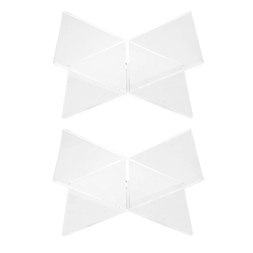 

2 Pcs Tablet Holders X Model Book Stand Holder Stand Bookend Artworks Stand Acrylic Plate Student