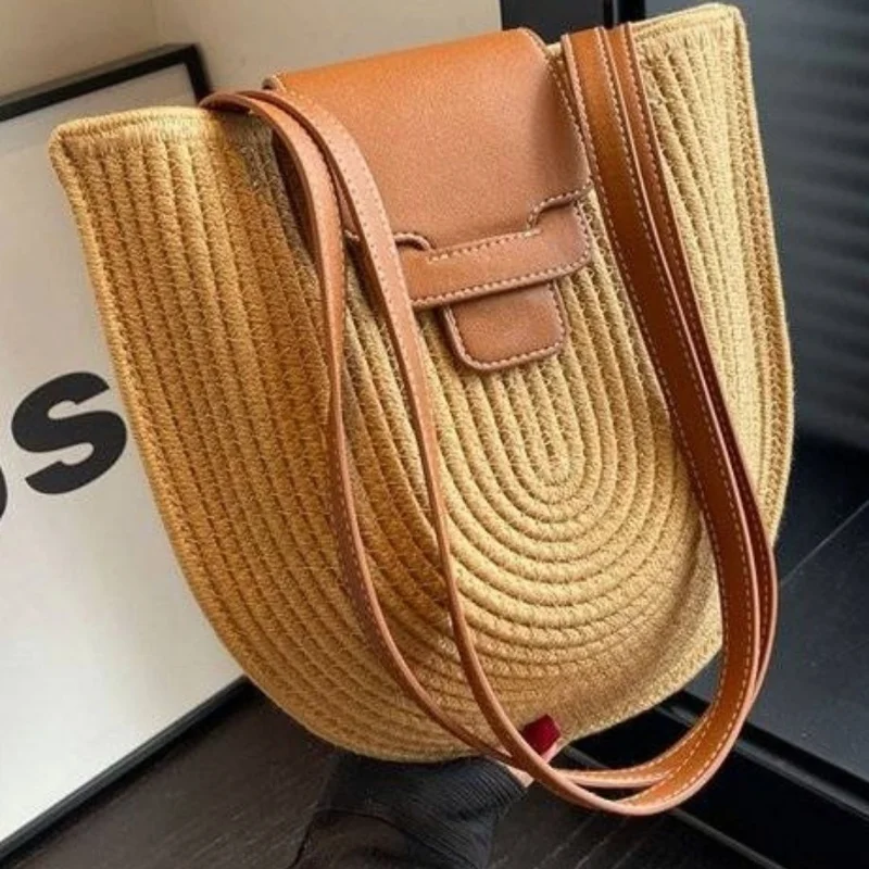 Женская Повседневная Хлопковая сумка с верхней ручкой модная полукруглая