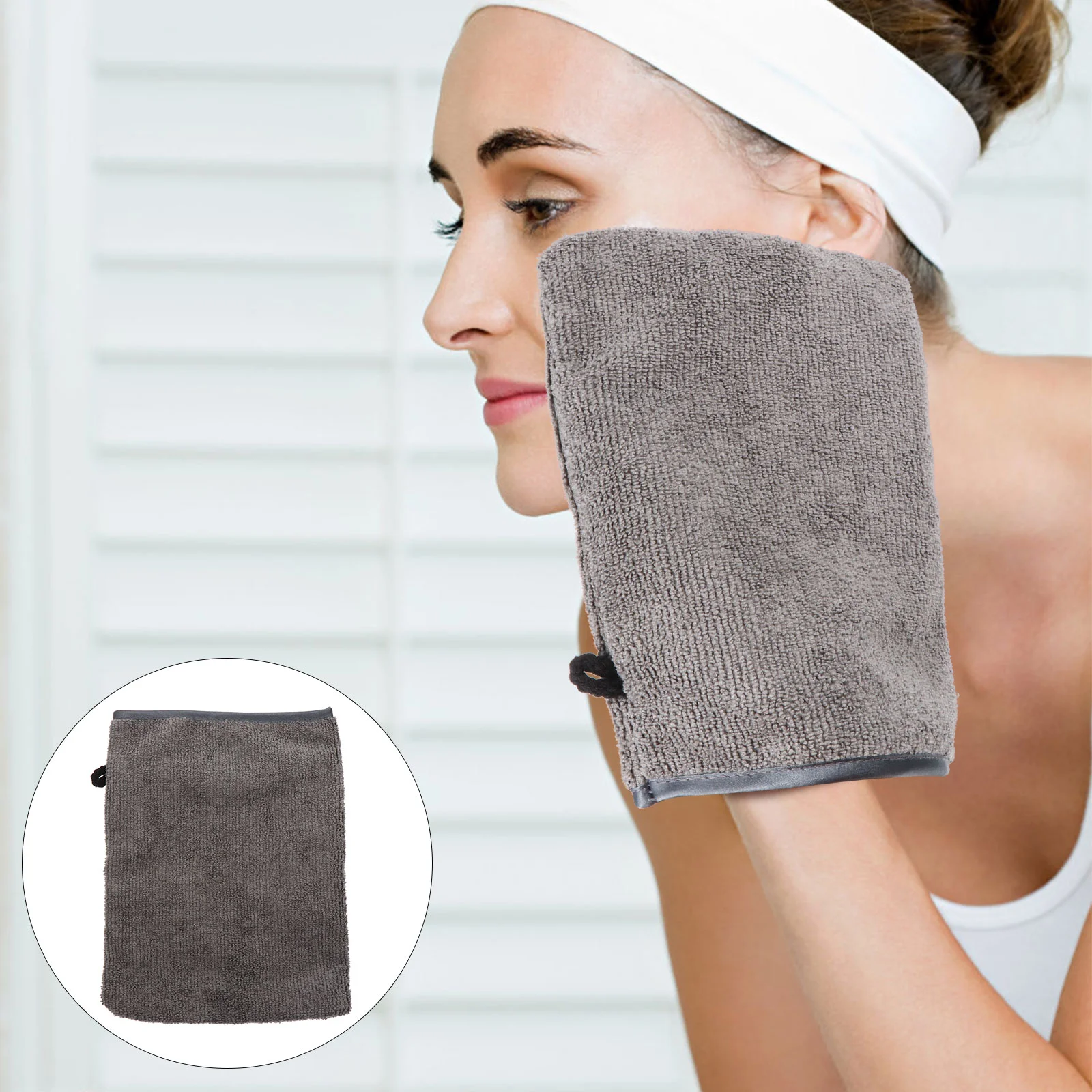 

Face Glove Gloves Makeup Facial Cleaning Exfoliating Remover Mitts Mitt Cloth Cleansing Scrubber Pad Removal Microfiber Women