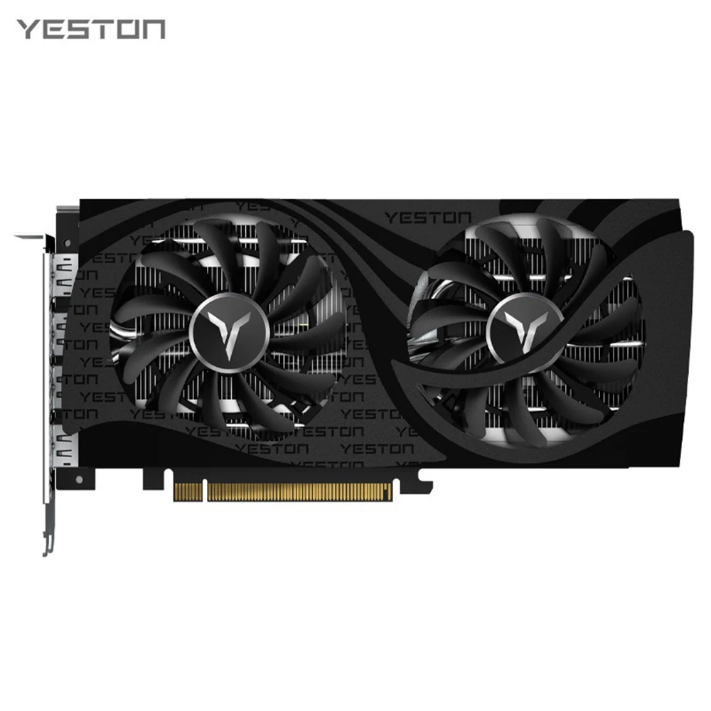 Игровая видеокарта Yeston RTX3050-8G D6 GA 8G/128 бит/память GDDR6 2 большой размер Охлаждающие