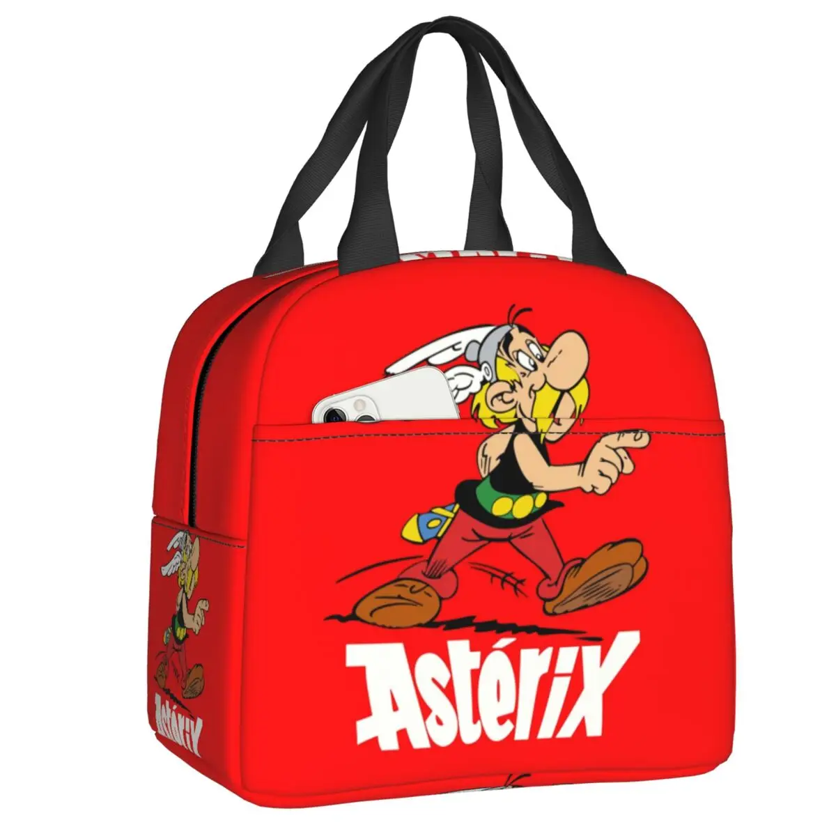 

Funny Asterix Resuable Lunch Box Women Waterproof Manga Obelix Cooler Thermal Food Insulated Lunch Bag School Children Student