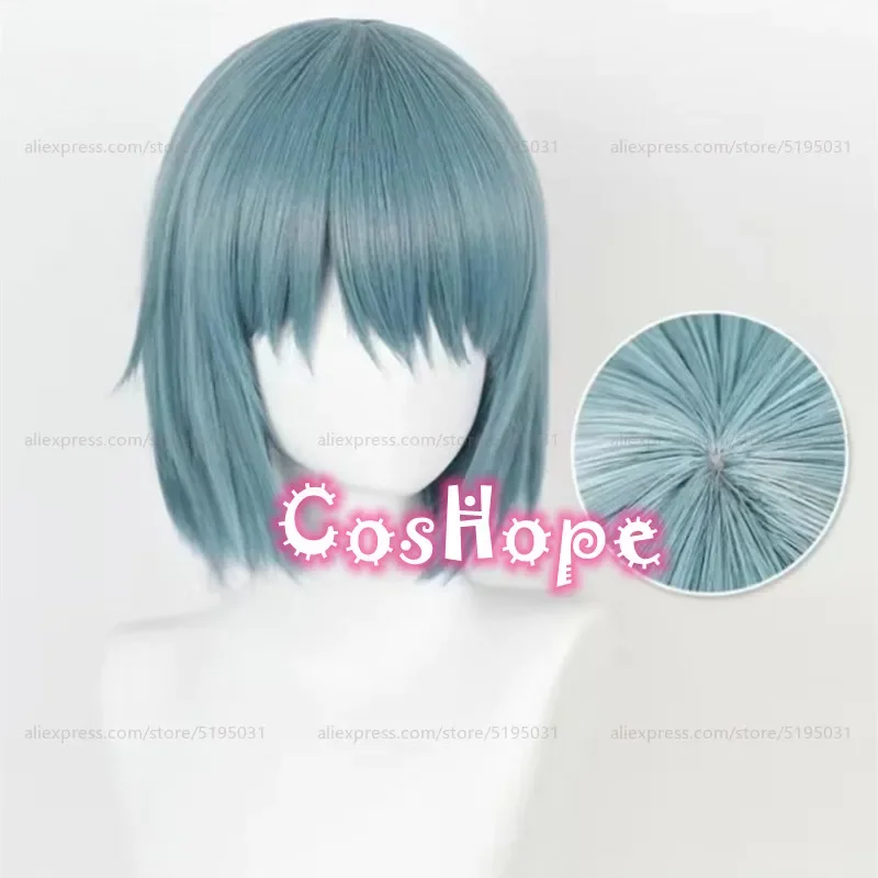 Мики Саяка Косплей Парик 30 см Сине-Серый Аниме Парики Термостойкие Синтетические