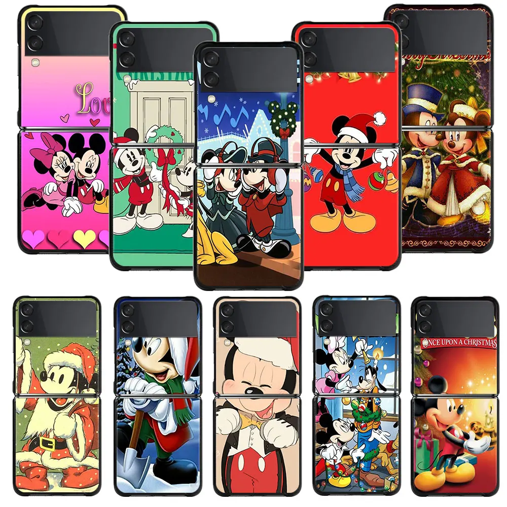 

Mickey Mouse Christmas Phone Case For Samsung Galaxy Z Flip Z Flip3 5G Z Flip4 Hard PC Matte Shell