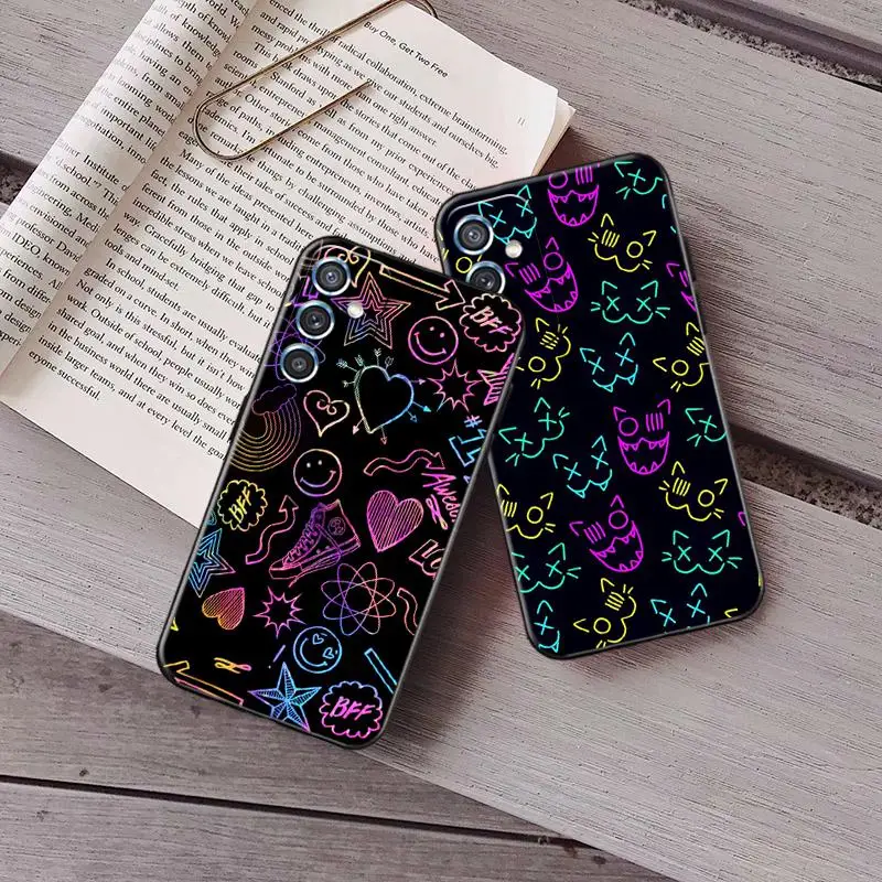 

Cartoon Little Pattern Phone Case For Samsung S21 Plus S21 Ultra S9 Plus S22 S10 S10E S20 FE S8 LiteS10 5G B2q6 Capa Smart