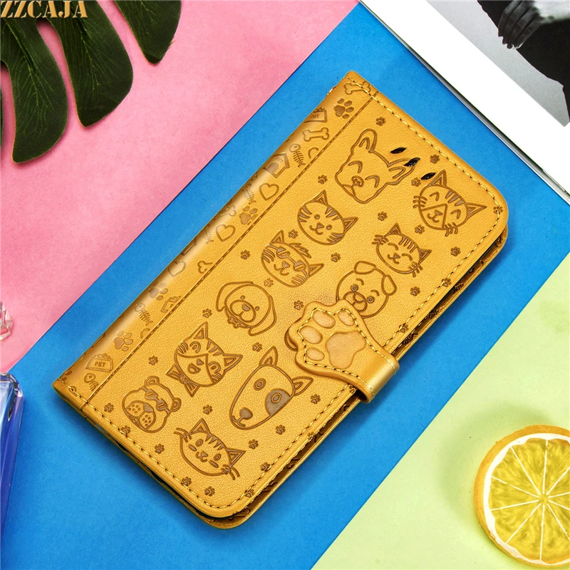 

Милый чехол для Samsung Galaxy A91, A81, A71, A51, A41, A31, A21S, A11, A50S, A20S, A10E, A30, A20, A10, кожаный чехол-книжка с кошельком и собакой